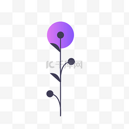 紫色创意花朵图片_紫色植物