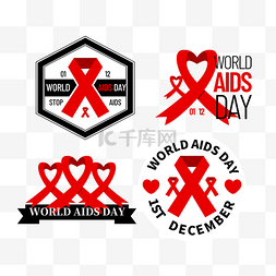 2016艾滋病日图片_world aids day几何徽章