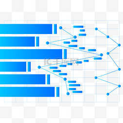 蓝色科技数据线条