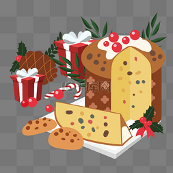 大松果图片_圣诞节大面包饼干panettone