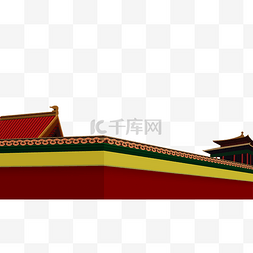 北京故宫红色城墙
