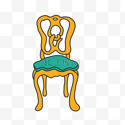 高档欧式椅子插画