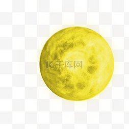 圆形黄色星球图片_黄色圆形月球