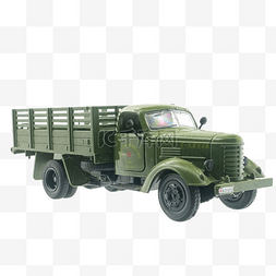 军绿色立体卡车