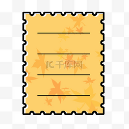 方格蒙版图片_边框纹理黄色可爱方格邮票边框