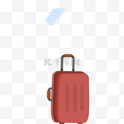 酱红色的行李箱