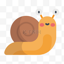 小蜗牛元素图片_可爱动物小蜗牛插图