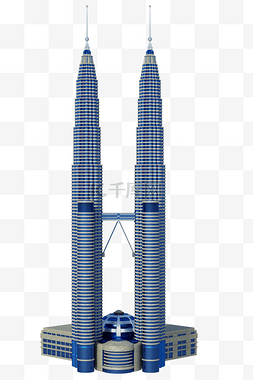 双子座星空图片_马来西亚建筑双子塔楼