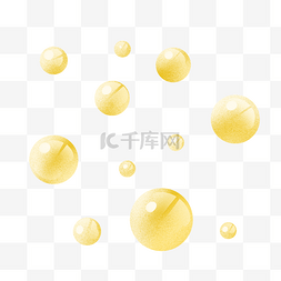 黄色珍珠漂浮