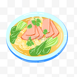 一碗汤面食物