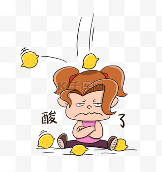 女孩酸了表情包