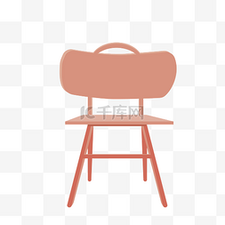木质凳子图片_红色卡通凳子插图