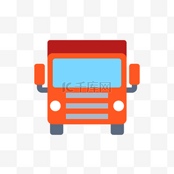 橙色消防车图标