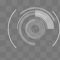 圆圈免抠图片_白色科技圆圈