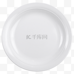 盘子白色图片_圆形白色瓷盘子