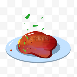 红色烧烤图案插图