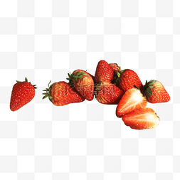 水果半边图片_夏日草莓