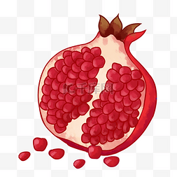 水果红色石榴插图