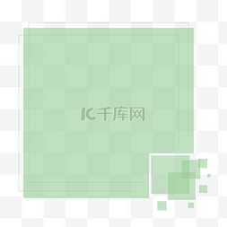 漂浮方形图片_浅绿色扩散漂浮色块简约矢量边框