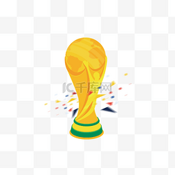 卡通足球世界杯奖杯矢量素材