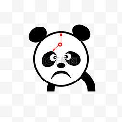 熊猫钟表png下载