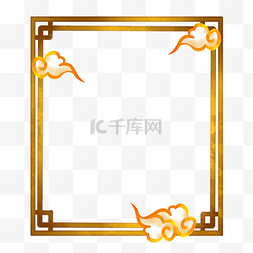 中国风传统祥云长方形边框插画