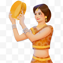 karwa chauth kartika印度女人节日元素