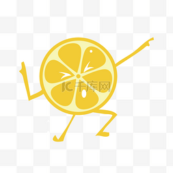 柠檬片水果图片_拟人水果柠檬