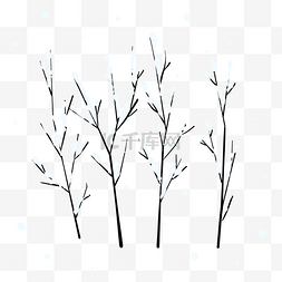 雪花纷飞图片_纷飞的雪花和树枝