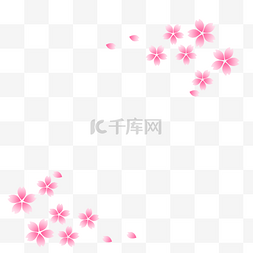春季边框卡通图片_春季粉色樱花边框卡通素材下载