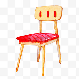 红色餐椅图片_木质餐椅椅子