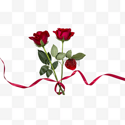 玫瑰花和丝带