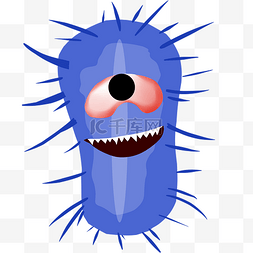 蓝色的细菌微生物