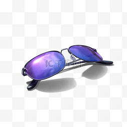 蓝紫色偏光太阳眼镜3d元素