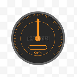 里程表图片_简易黑色速度仪表盘