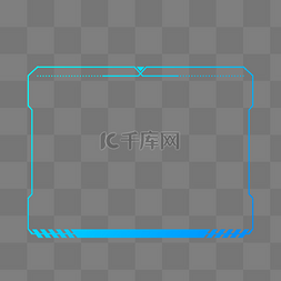 框几何渐变图片_蓝色科技几何渐变边框