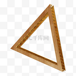 木制矢量三角框