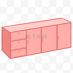 室内装修温馨图片_粉色家具柜储物柜