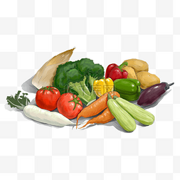 健康蔬菜插画图片_健康蔬菜插画