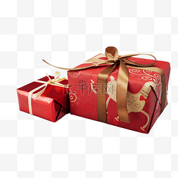 圣诞礼盒红色图片_红色圣诞礼盒