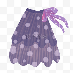 斑点衣服图片_紫色斑点卡通裙子