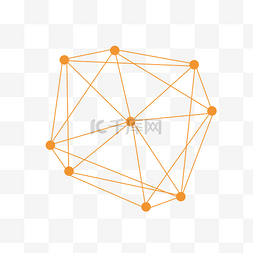 不规则点装饰图片_科技几何点线图形元素