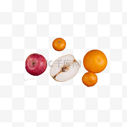 香甜苹果图片_美味的橘子香梨苹果