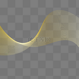 动感金色线条图片_金色动感不规则曲线