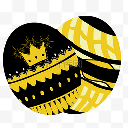 黑黄色复活节彩蛋