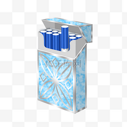 烟盒双喜图片_免扣卡通烟盒蓝色