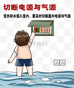 暴雨图片_洪水切断电源提示