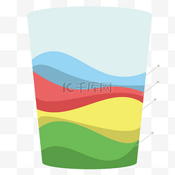 彩色水桶PPT图表