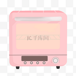 隔层式烤箱图片_粉色面包片烤箱
