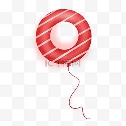 大红色气球图片_大红色字母O情人节气球